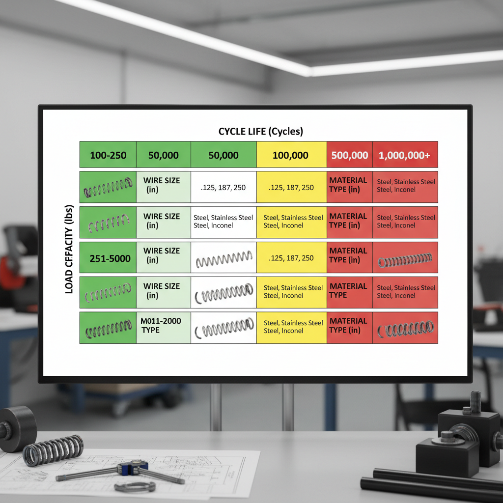 Heavy duty extension spring guide measurement