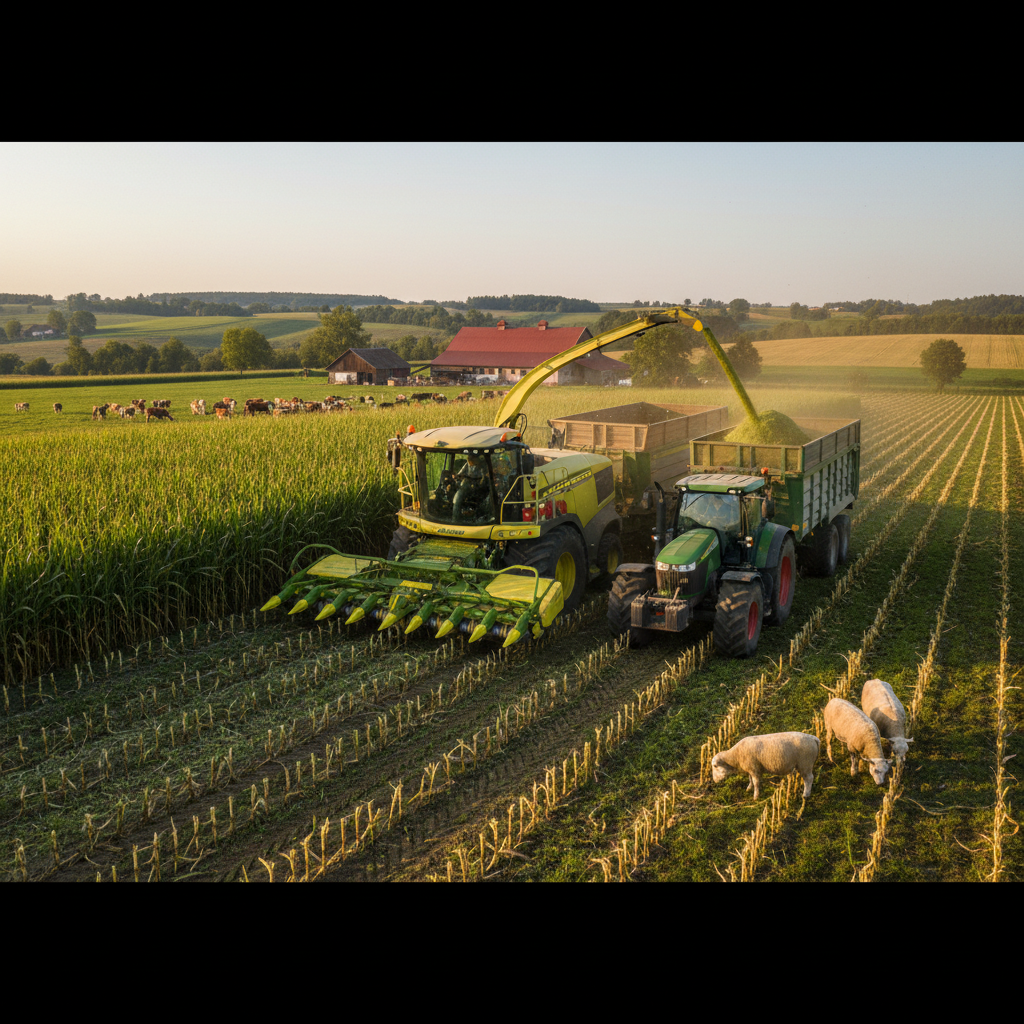 Silage cutting machine application