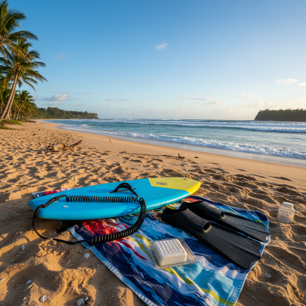 bodyboard setup beach