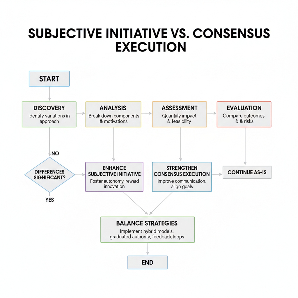 Subjective Initiative vs. Consensus Execution Analysis Flowchart