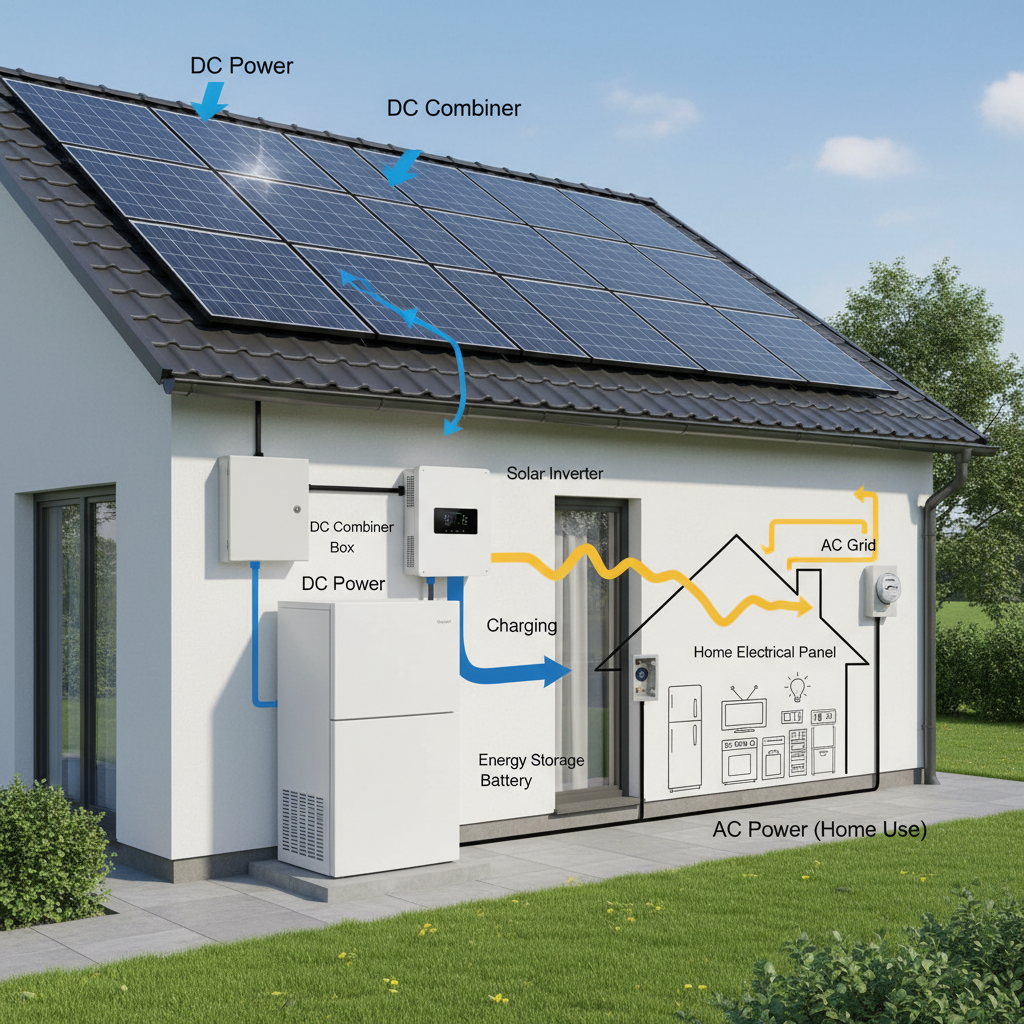 Energy flow diagram illustrating AC versus DC coupling