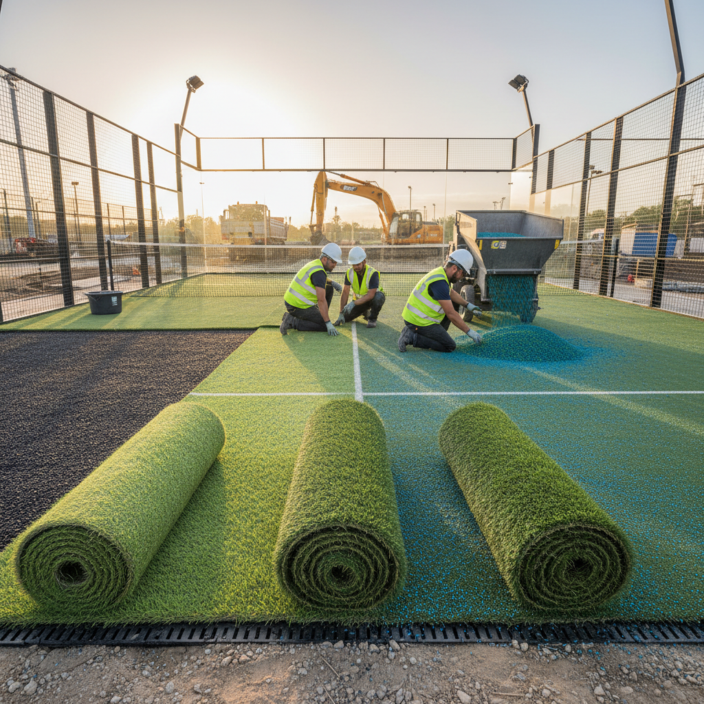 Padel court turf selection