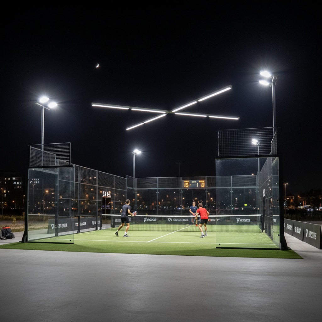 Padel Court Design - Lighting Night Scene