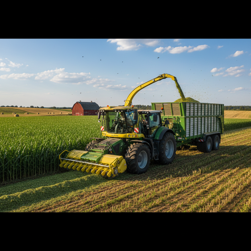 Silage cutting machine overview