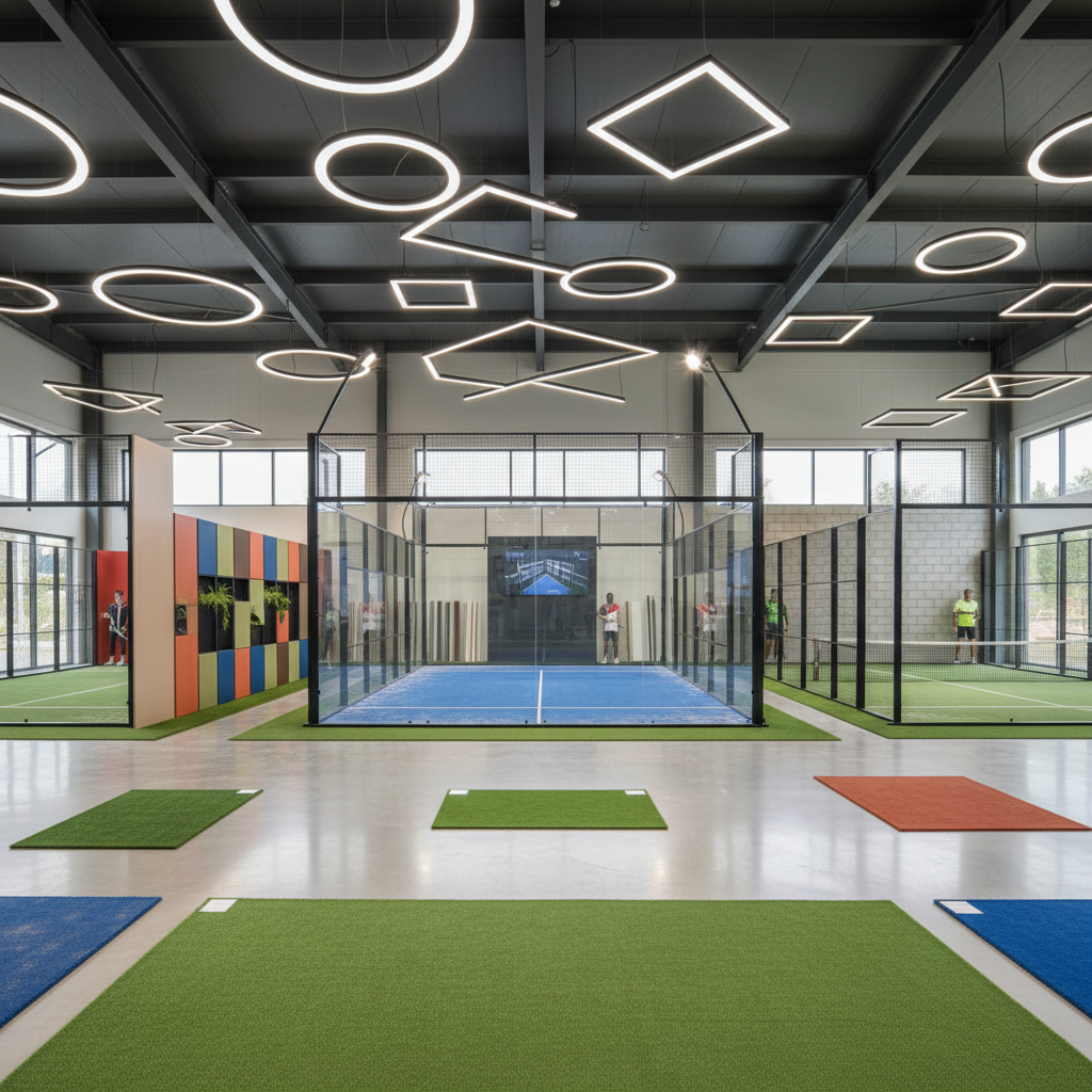 Padel court showroom customization