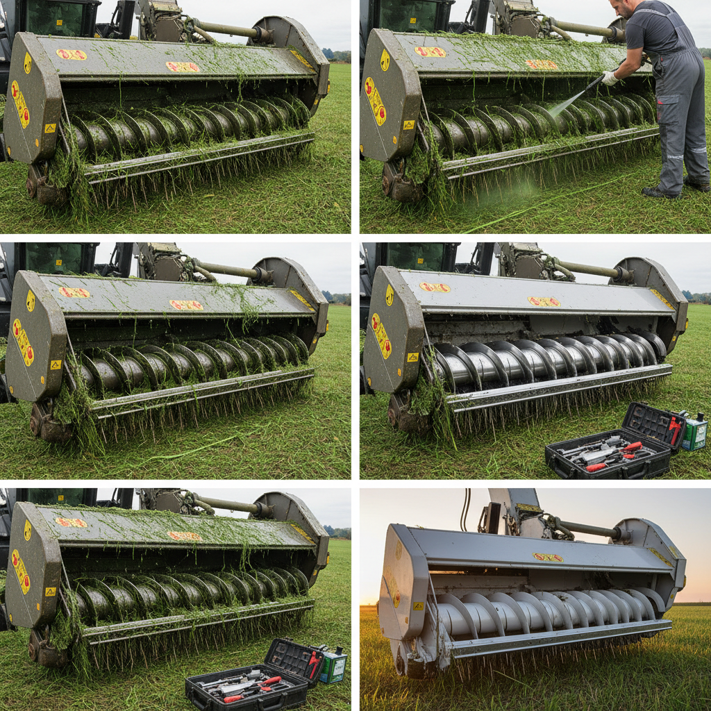 Photorealistic image for How to maintain your grass silage cutter properly?
