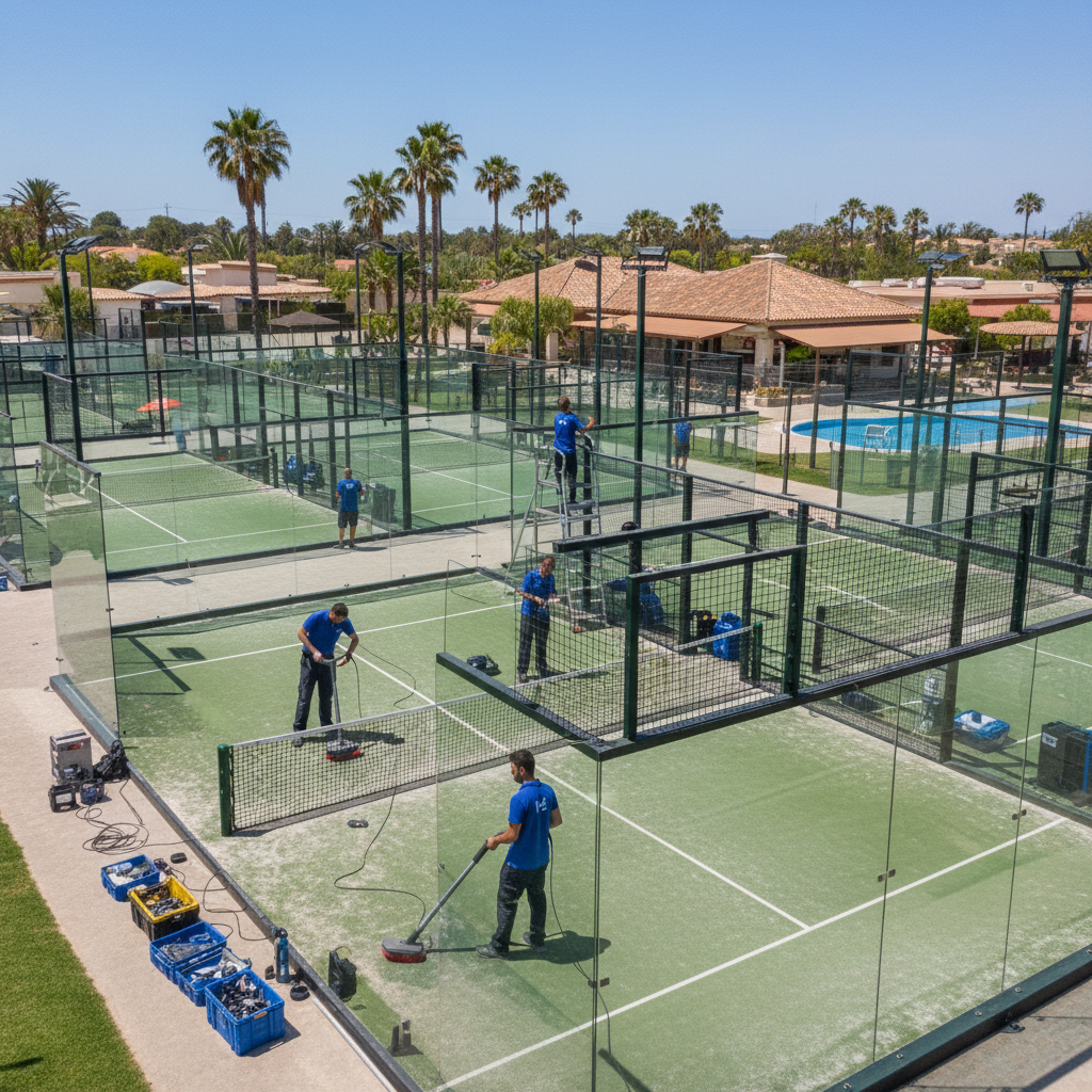 Maintenance support padel court
