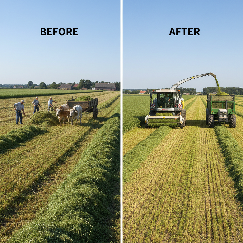 Silage cutting efficiency comparison