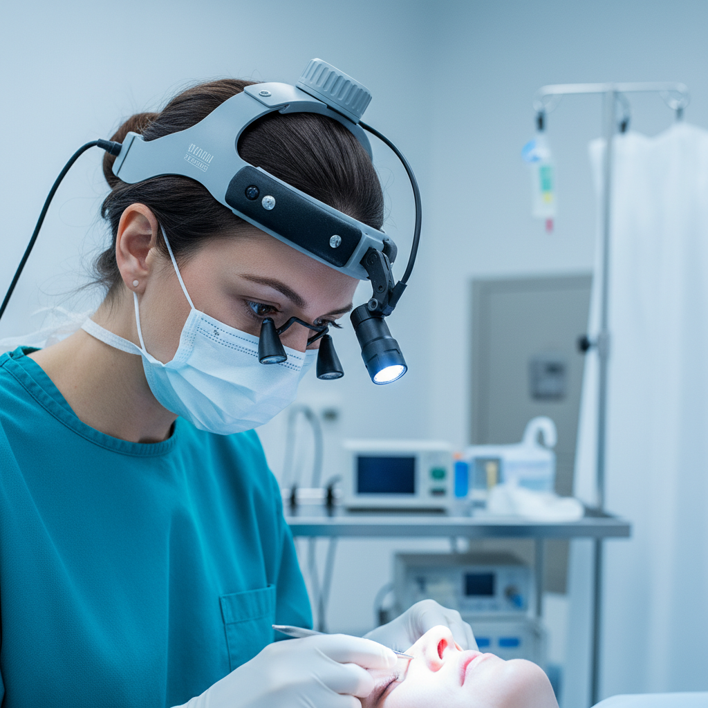 Ergonomic LED headlamps for medical professionals designed to reduce neck strain and visual fatigue