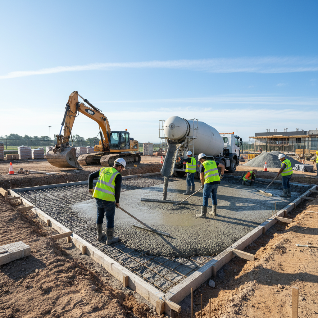 Padel court foundation preparation
