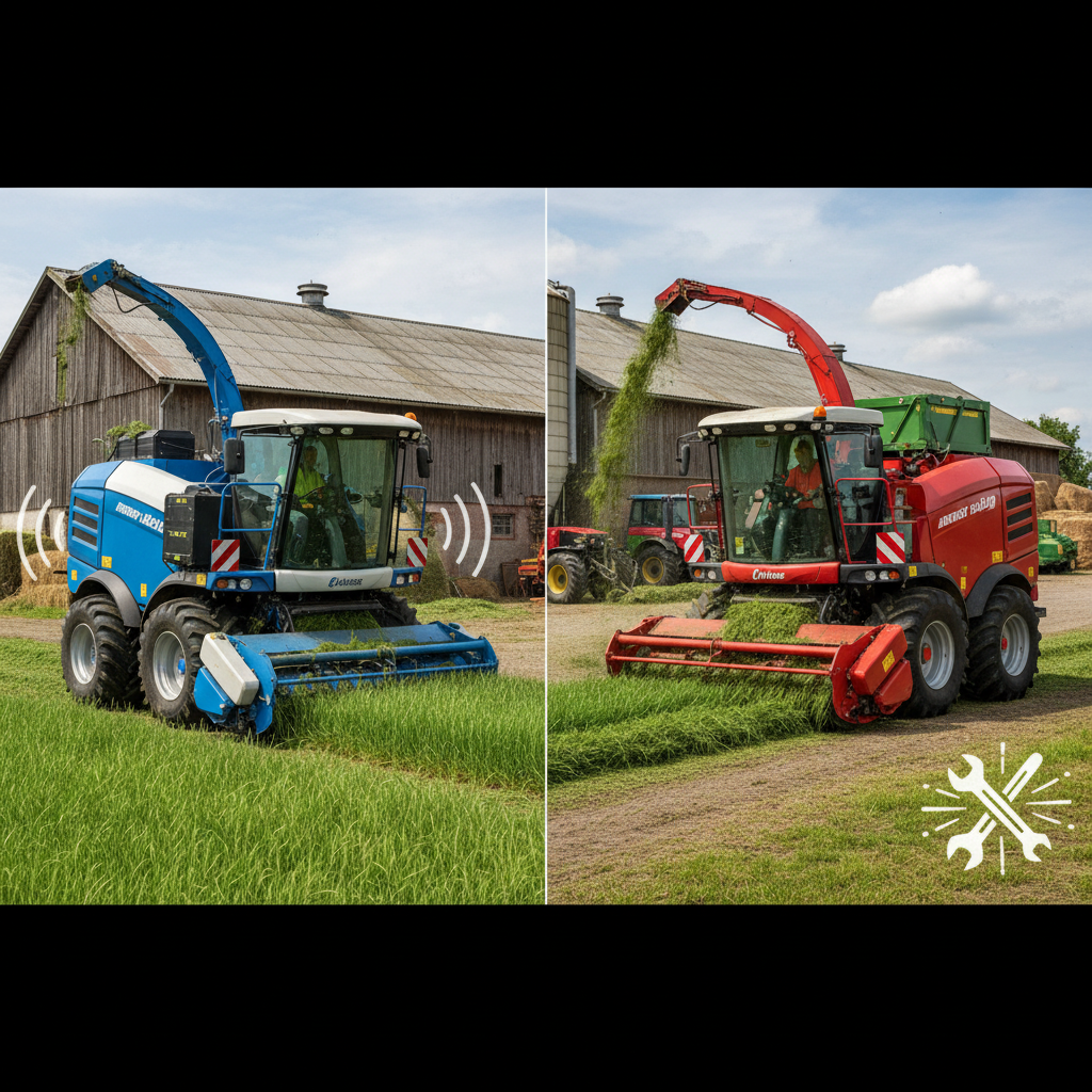 Photorealistic image for Will a grass silage cutter integrate with new tech?