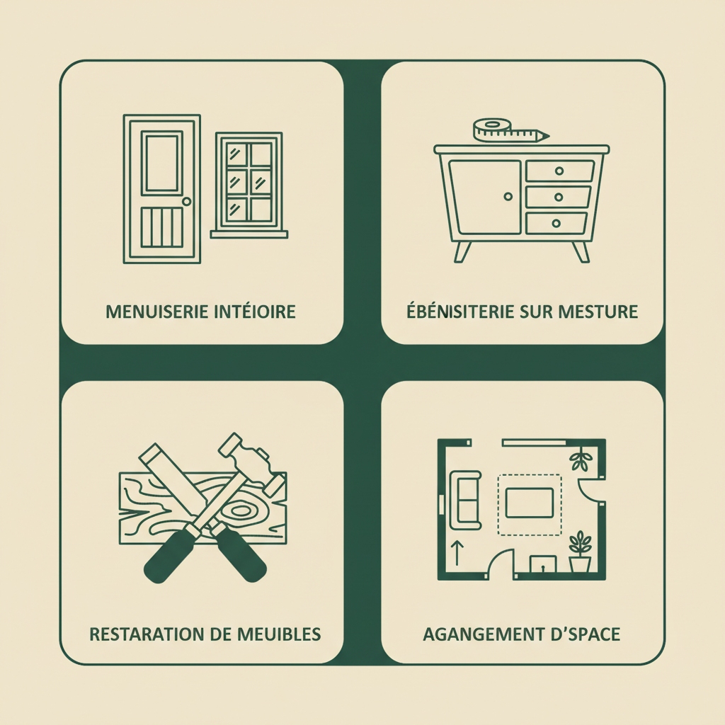 Services de menuiserie intérieure, ébénisterie sur mesure, restauration de meubles et agencement - DKBOIS Yaoundé