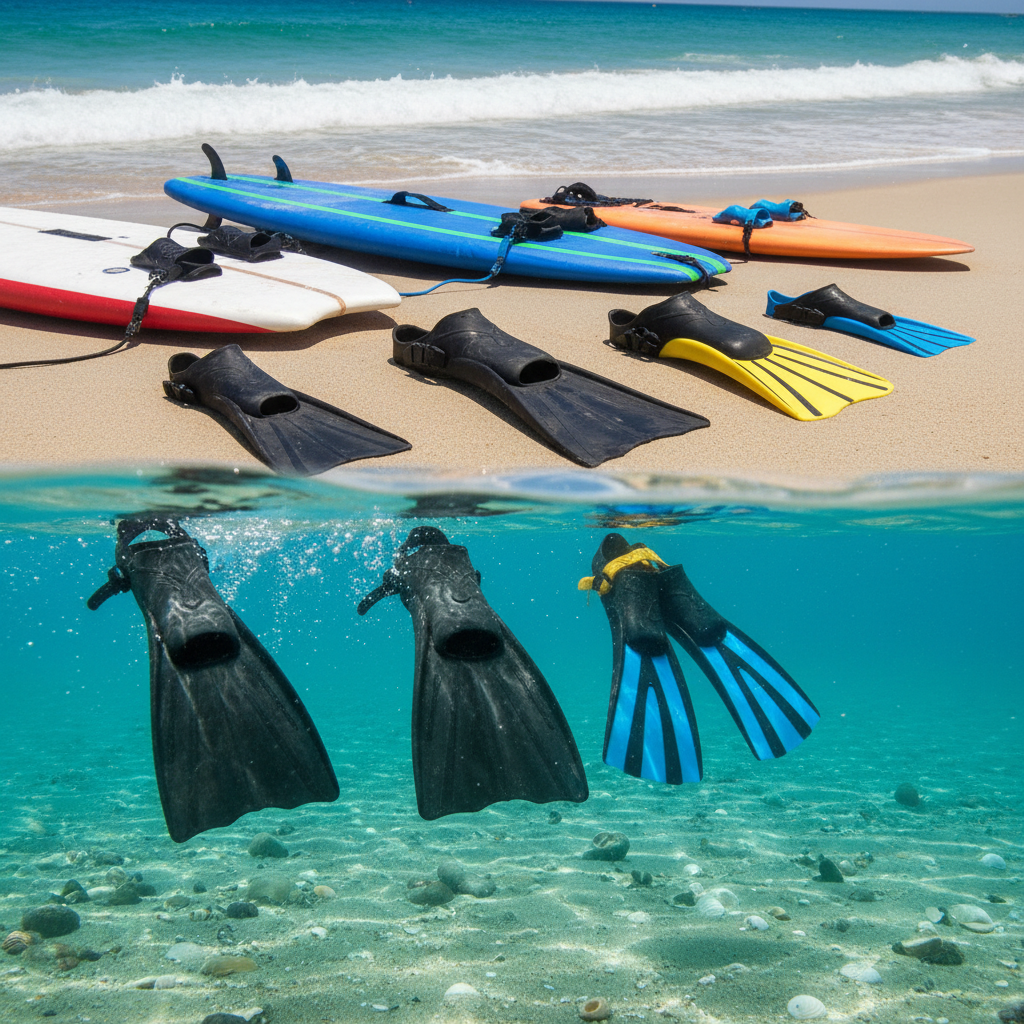 bodyboard fin setups and types