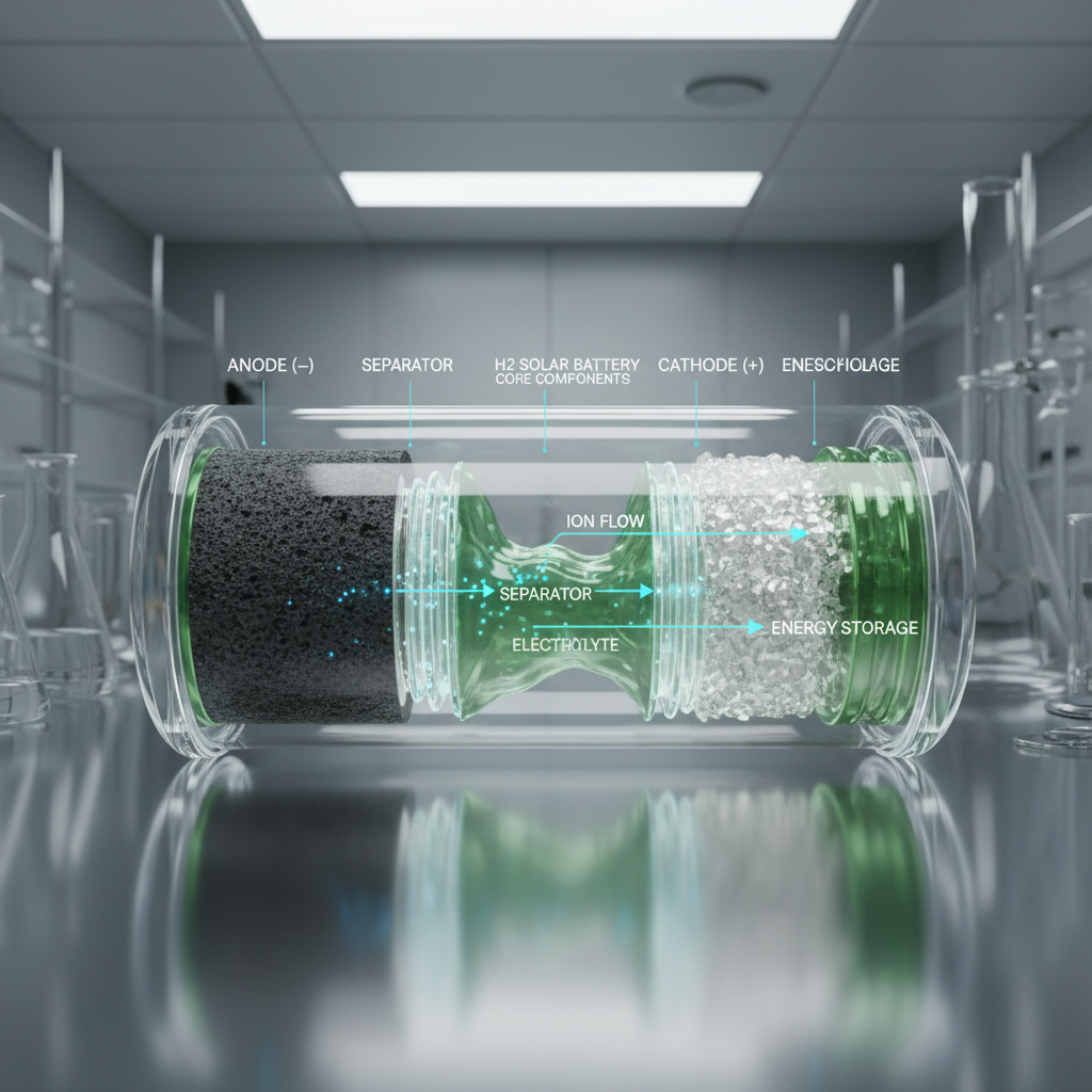 Visualizing solar battery core components during charge cycles