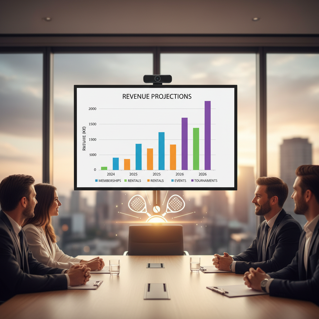 Graph showing revenue projection