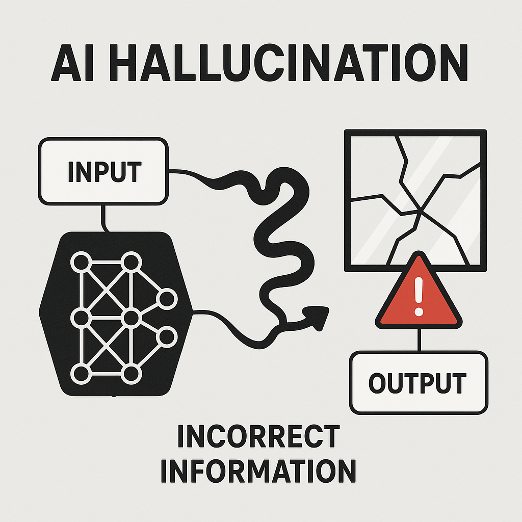 AI“幻觉”现象示意图