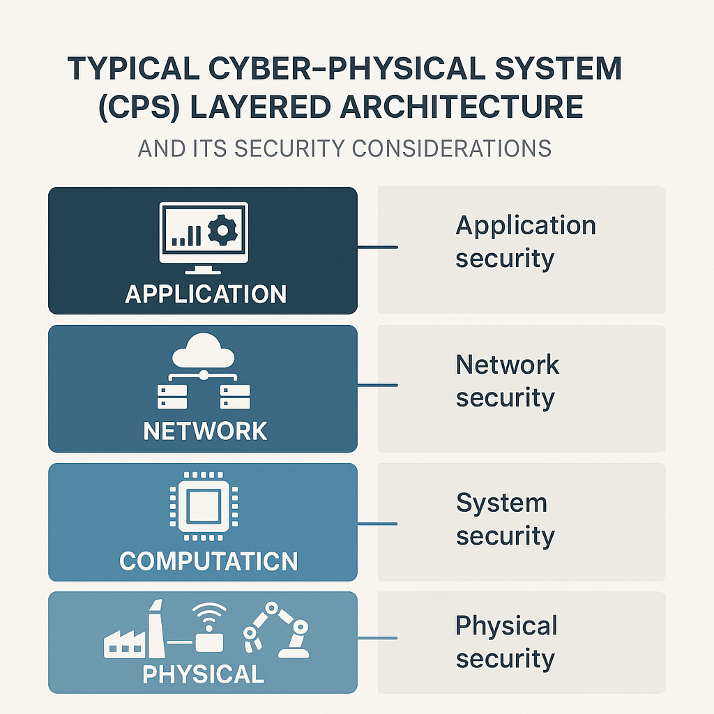 图 2.2 - CPS 架构要素与技术融合示意图
