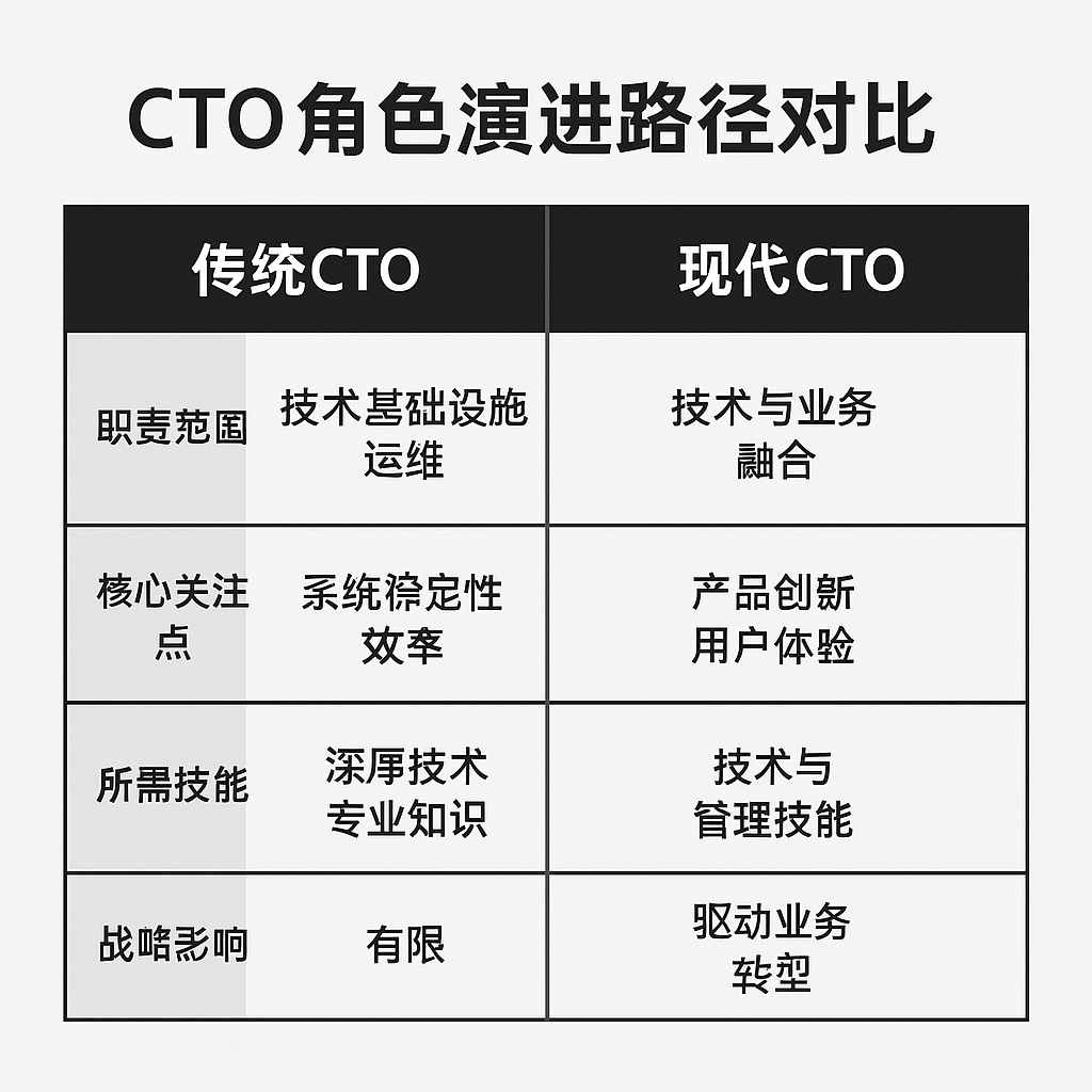 图 1.2 - CTO 角色演进路径对比图