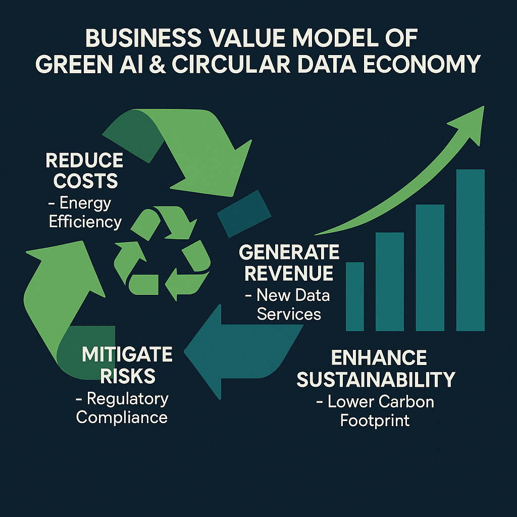 图 4.5 - 绿色 AI 与循环数据经济商业价值模型图