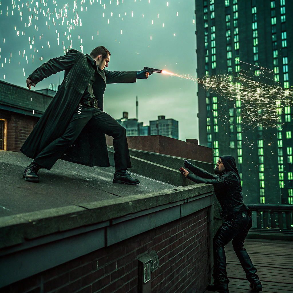 Matrix Bullet Time Rooftop Dodge