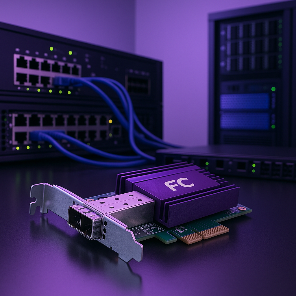 Realistic Enterprise Network Scene Featuring FC Series Network Adapters
