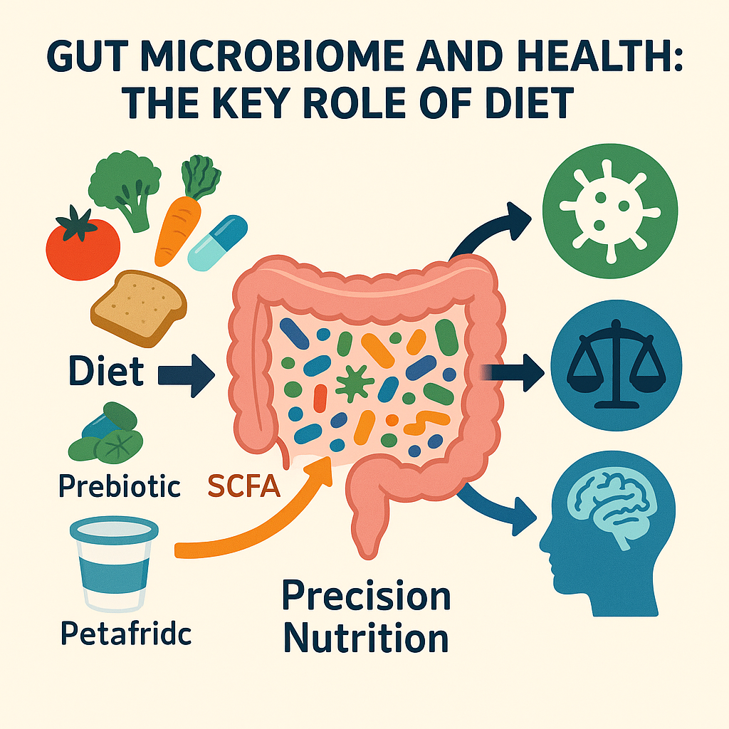 肠道微生物组与健康互动图