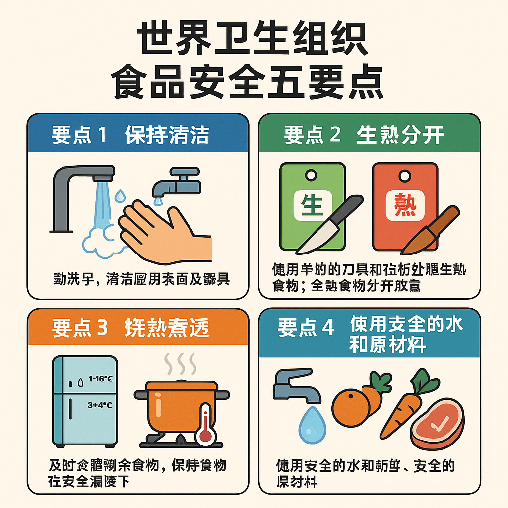 食品安全五要点图解