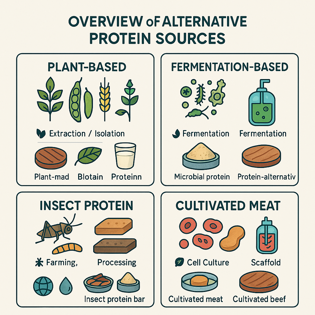替代蛋白质来源概览图