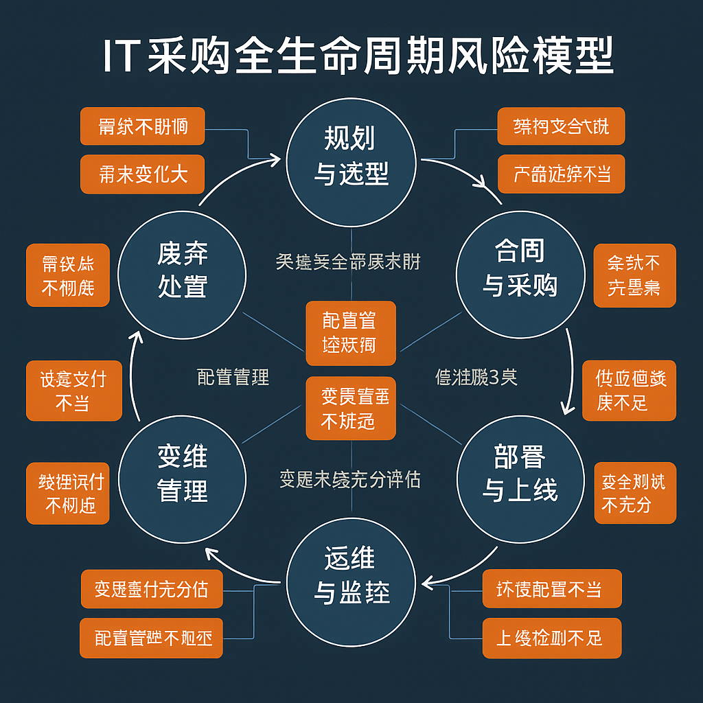 IT采购全生命周期风险模型图
