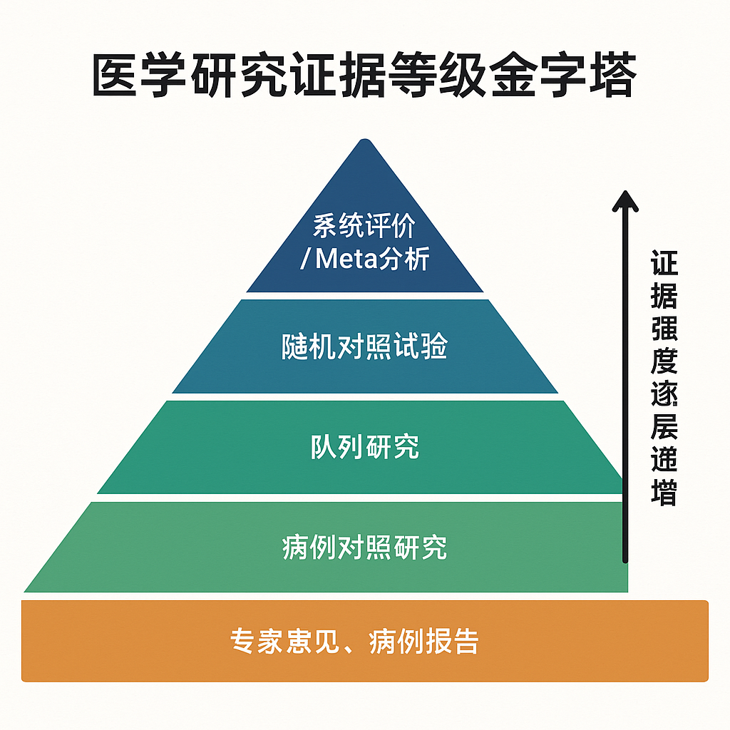 医学研究证据等级金字塔