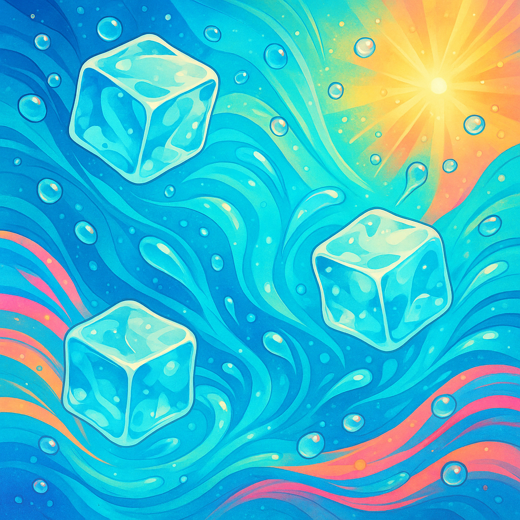 清爽夏日冷饮背景