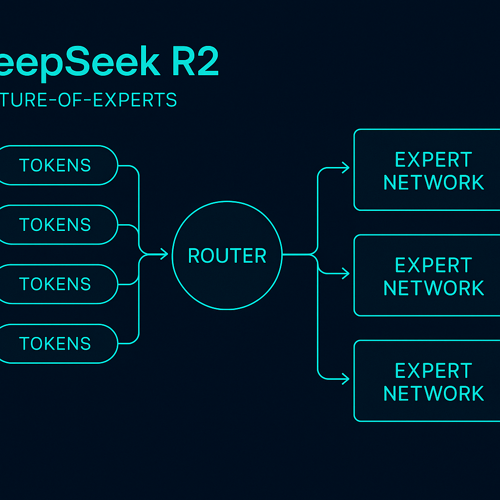 DeepSeek R2混合专家(MoE)架构示意图