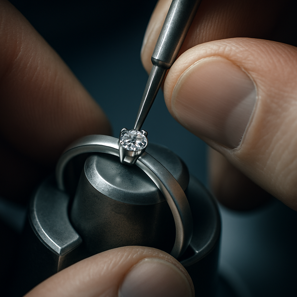 Jewelry stone setting process