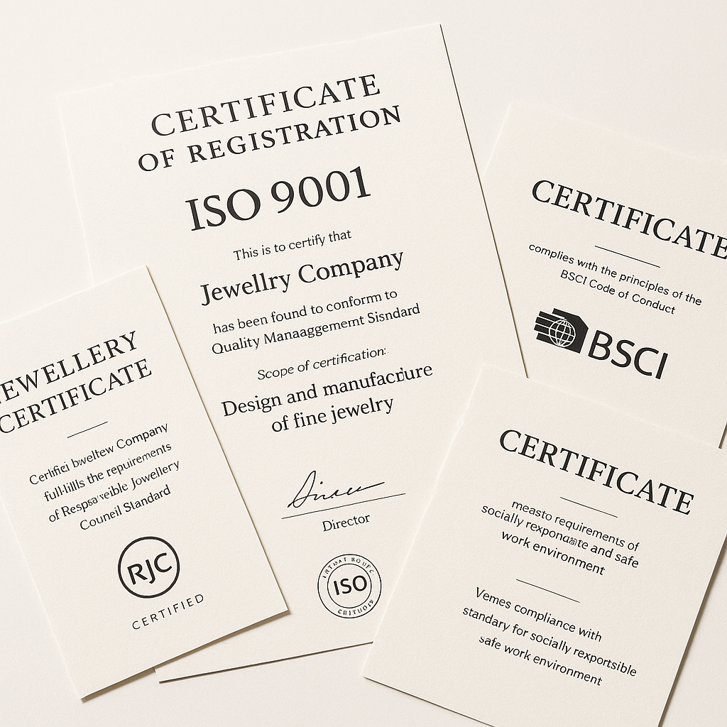 Jewelry industry certifications