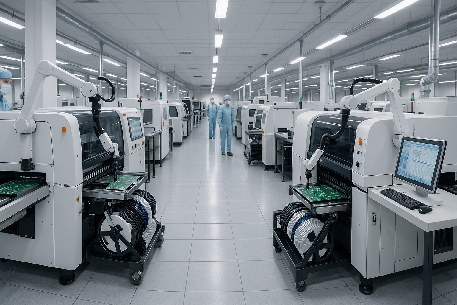 Modern PCBA Manufacturing Factory Floor