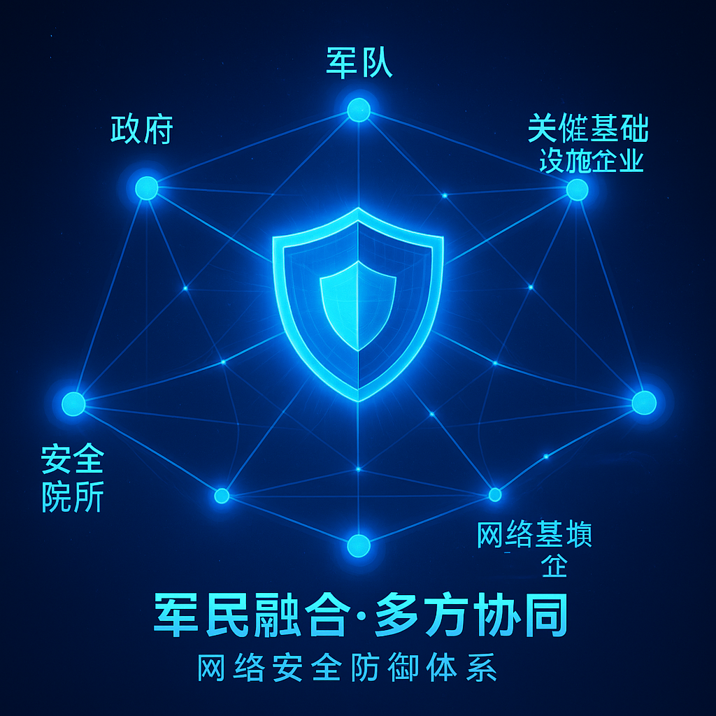 Figure 3: A military-civilian integrated, multi-party collaborative cybersecurity defense system.