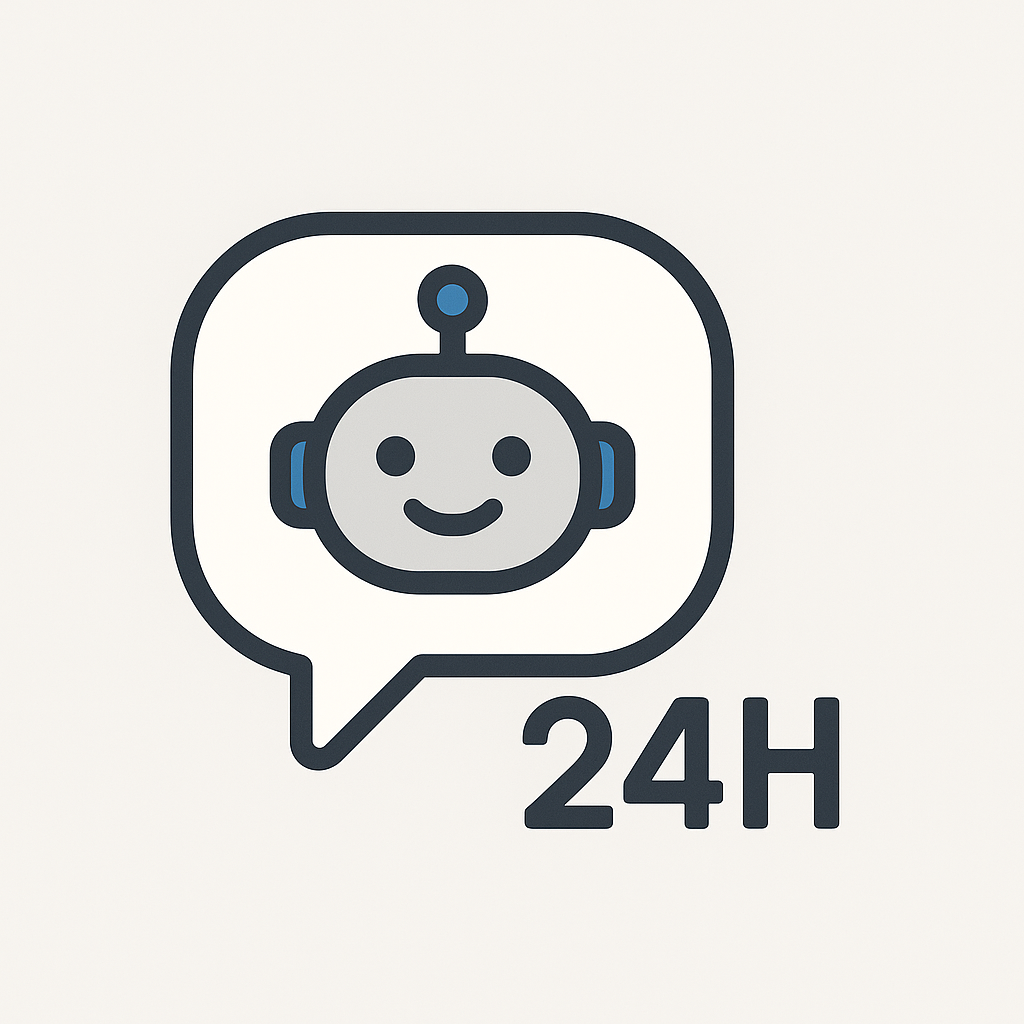 24시간 챗봇 서비스 아이콘
