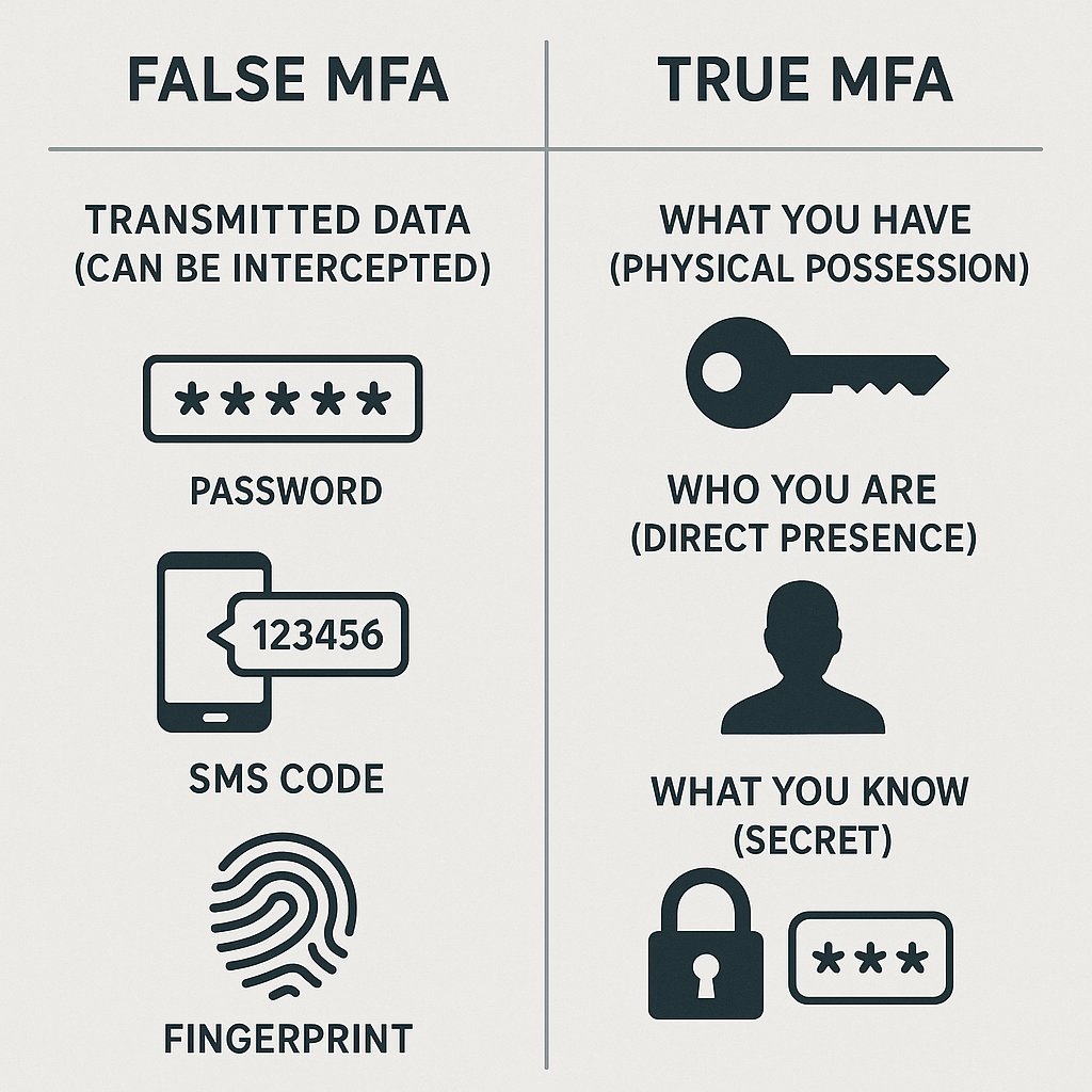 虚假MFA与真实MFA对比