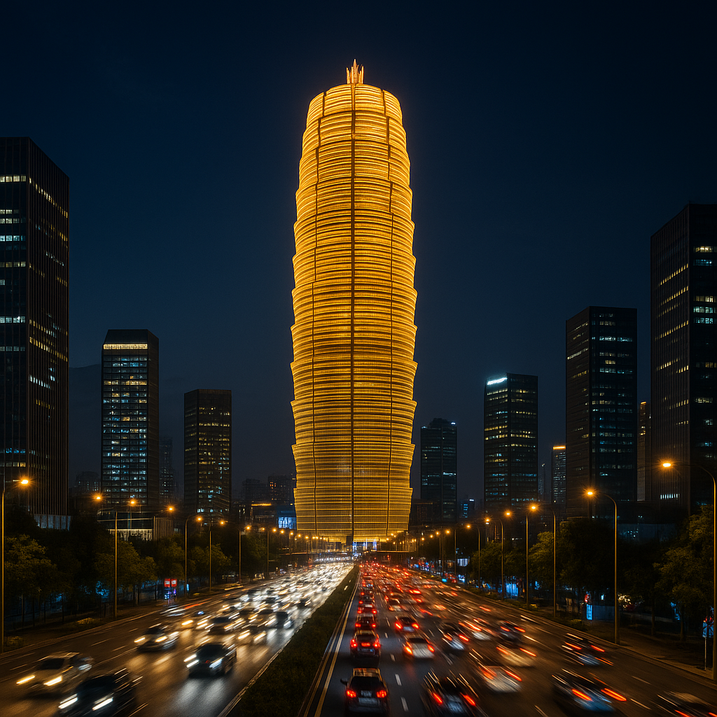 郑州现代都市夜景