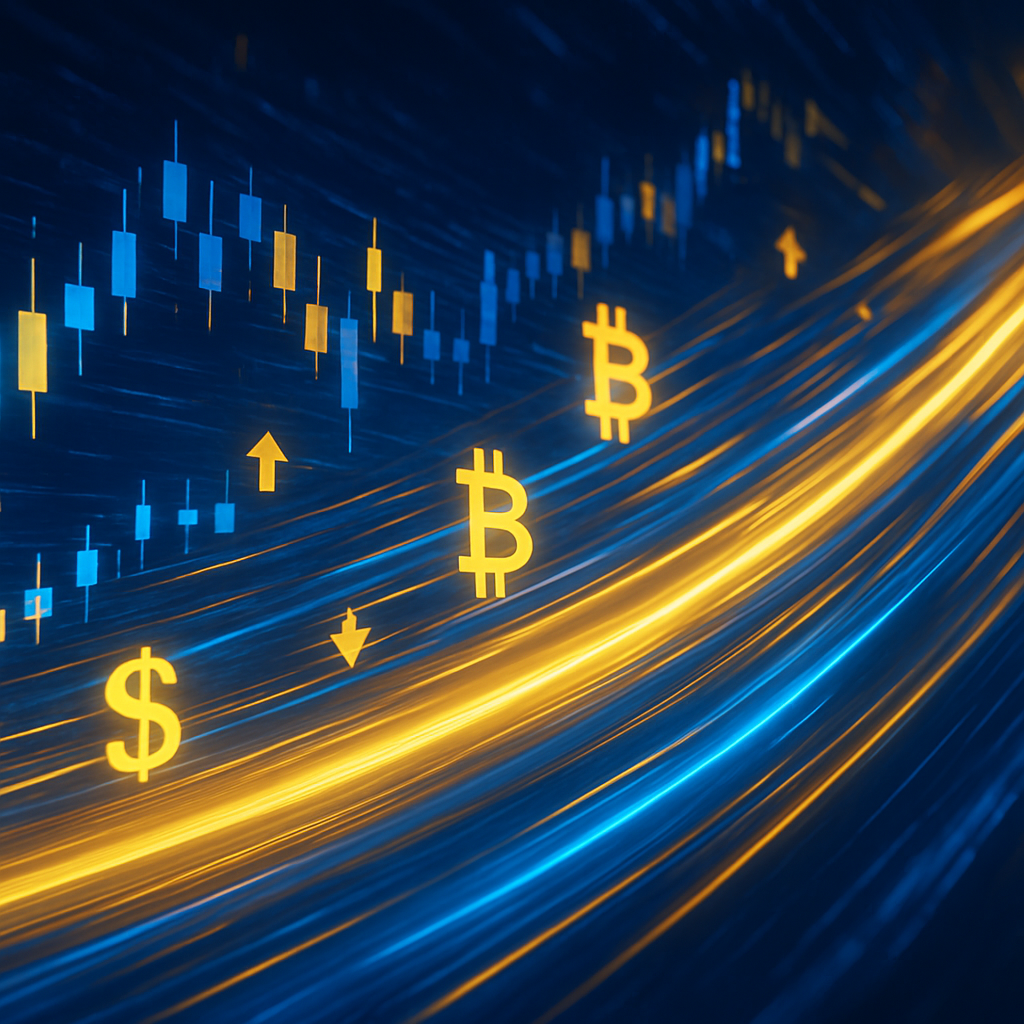 Abstract visualization of crypto trading data