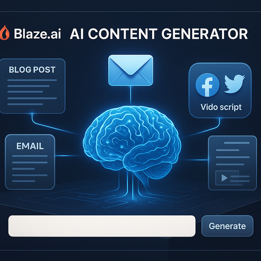 Minh họa công cụ tạo nội dung của Blaze.ai