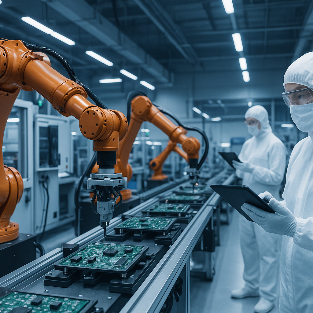 Nhà xưởng công nghệ cao với robot tự động, minh họa cho dòng vốn FDI vào ngành công nghiệp chế biến chế tạo.