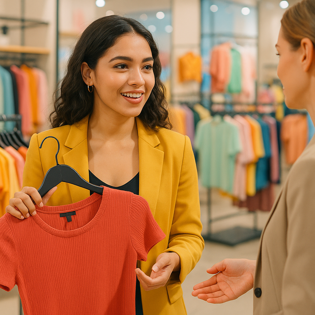 Estudiante Ana S. de compras