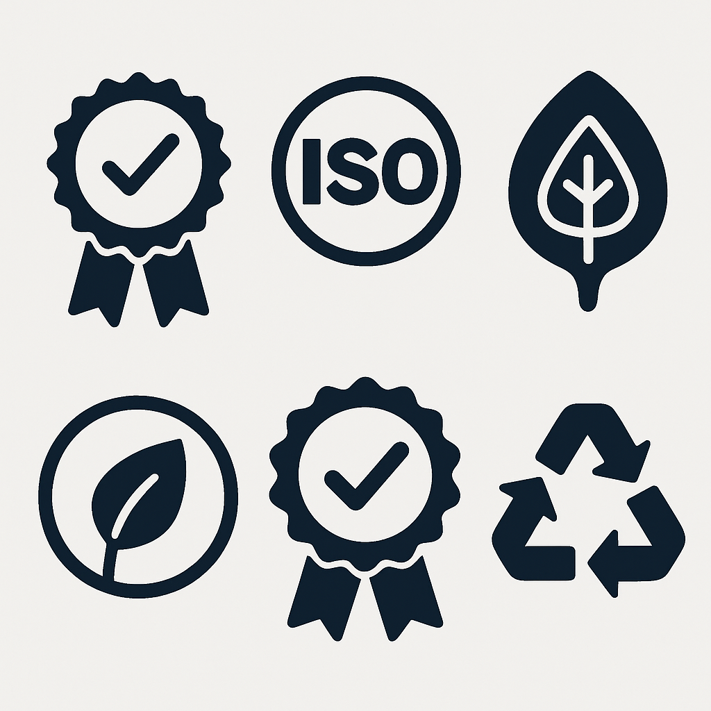Industry certifications like FSC and ISO
