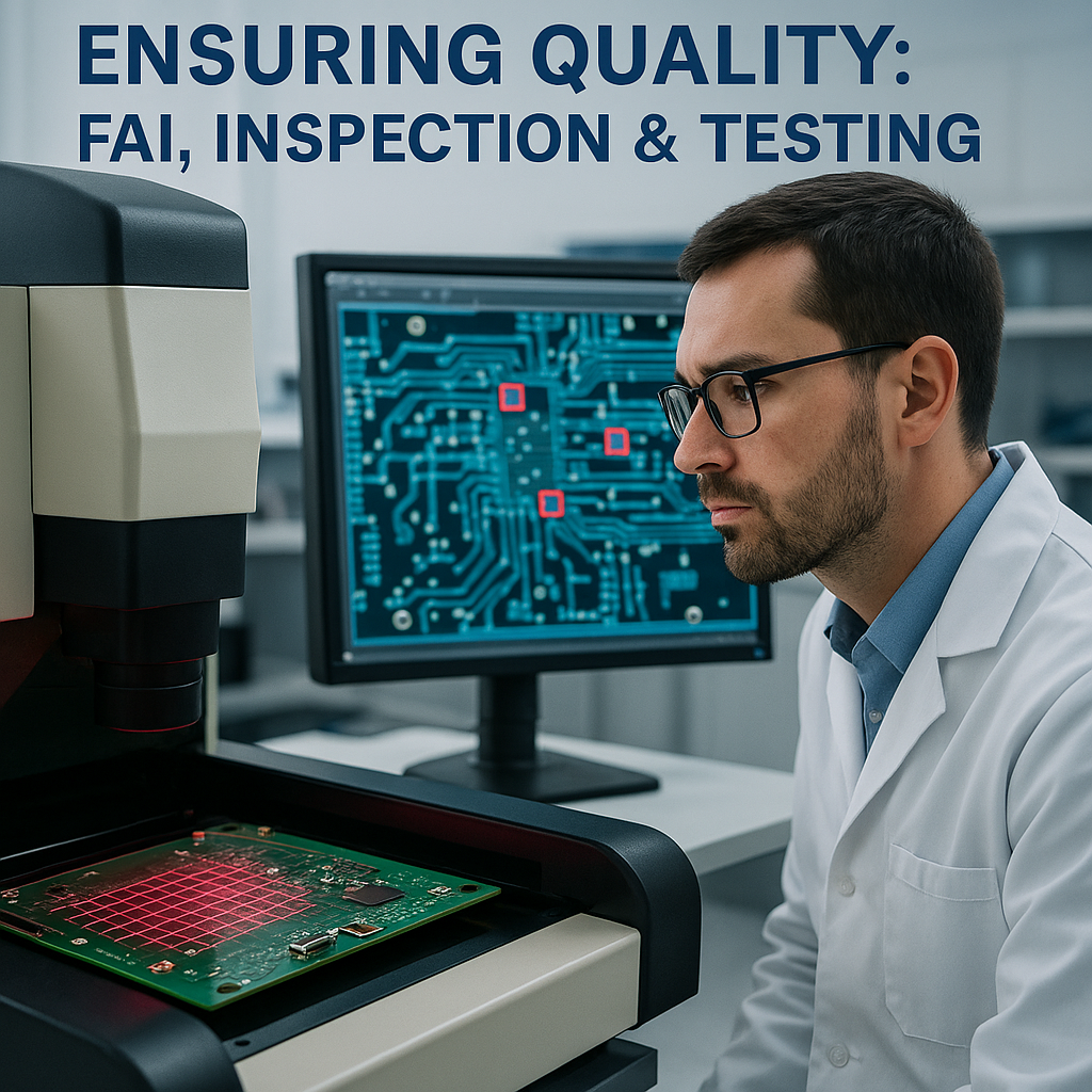 An aerospace circuit board undergoing vibration testing in a quality assurance lab