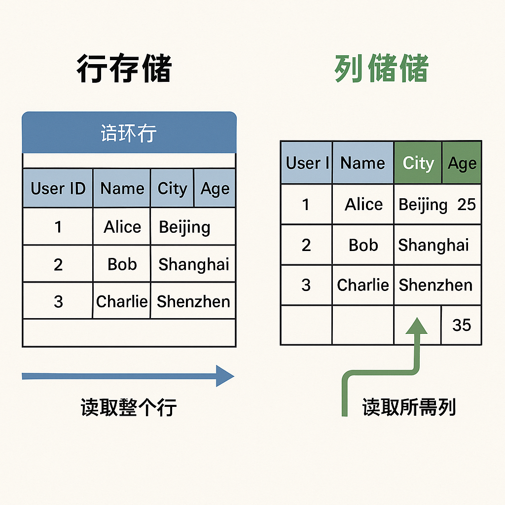 行式存储与列式存储对比