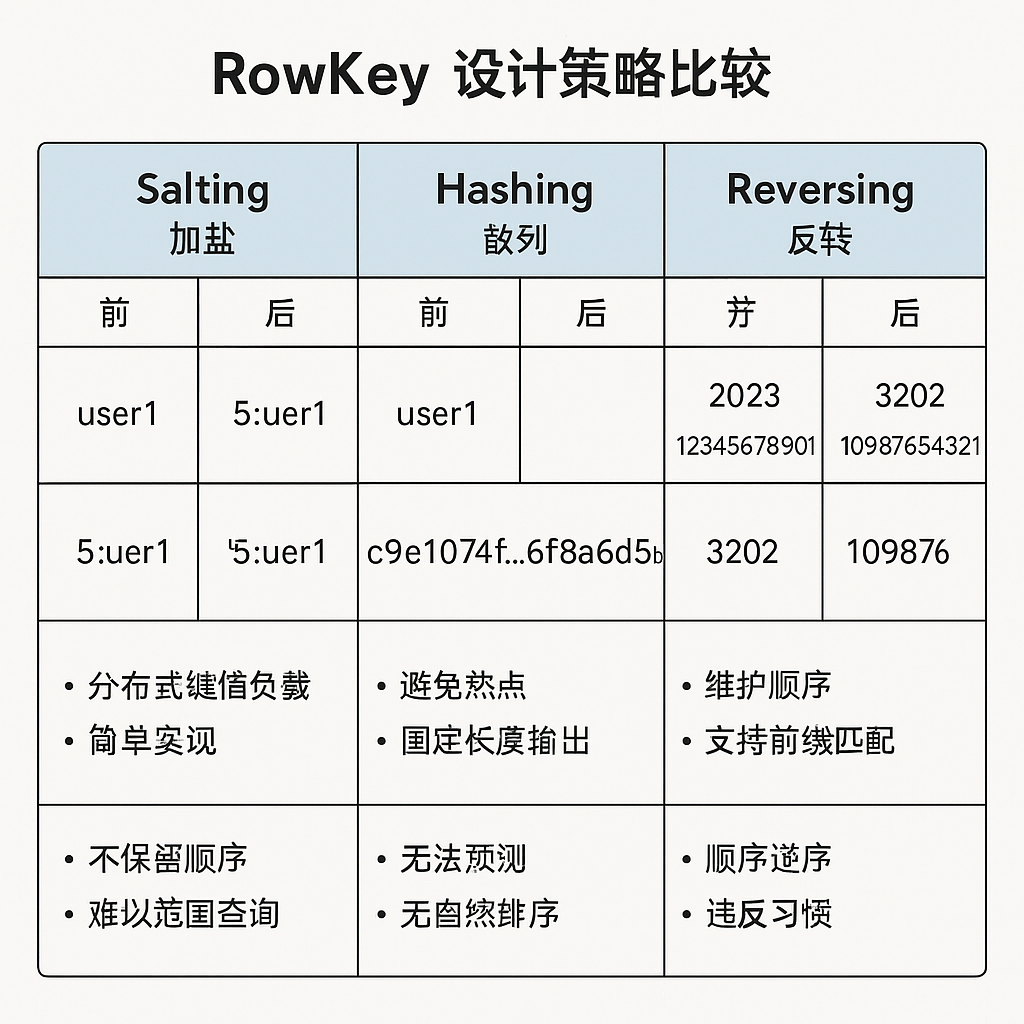 RowKey设计策略对比