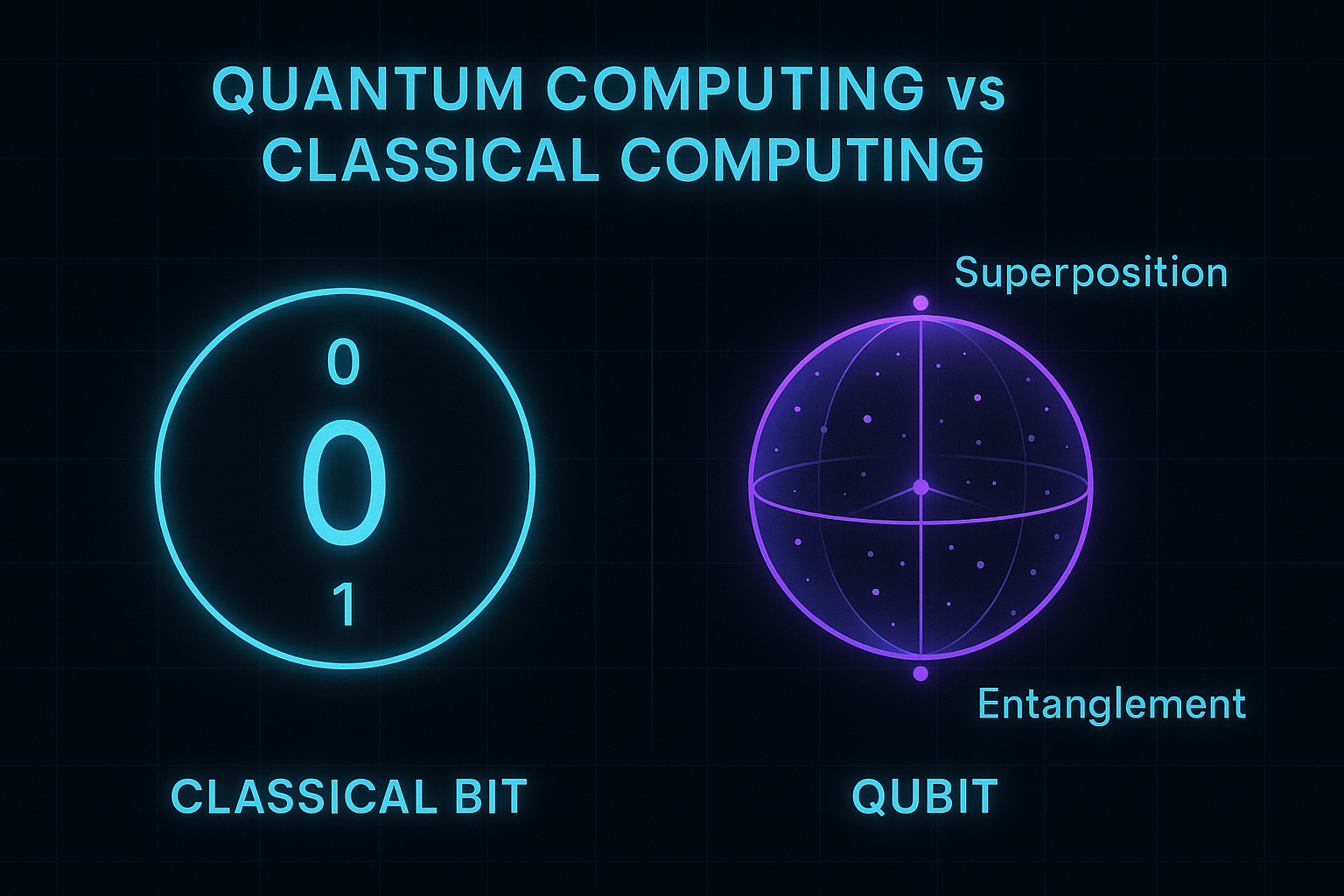 量子计算与经典计算对比信息图