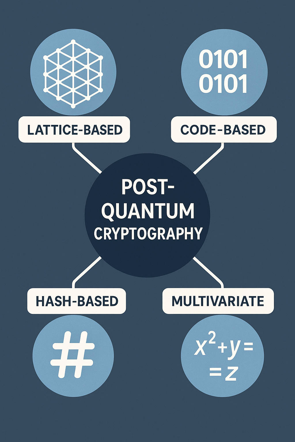 后量子密码学（PQC）算法分类信息图