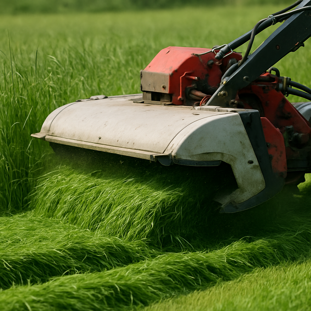 Photorealistic image for What defines a high-density grass silage cutter?